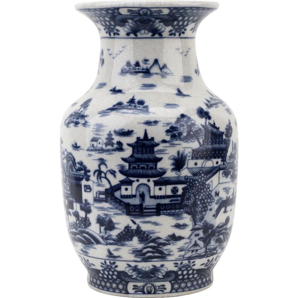 Village Scene Willow Vase | The Enchanted Home