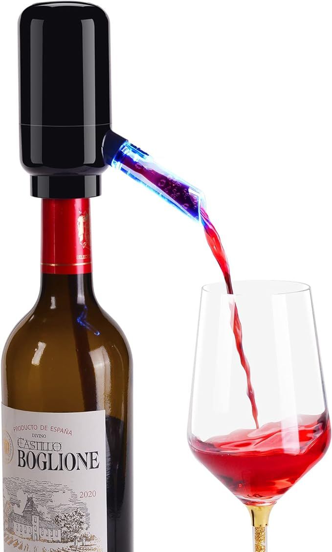 BLUBYEES Electric Wine Aerator Pourer,Portable One-Button Wine Dispenser Machine and Wine Decante... | Amazon (US)
