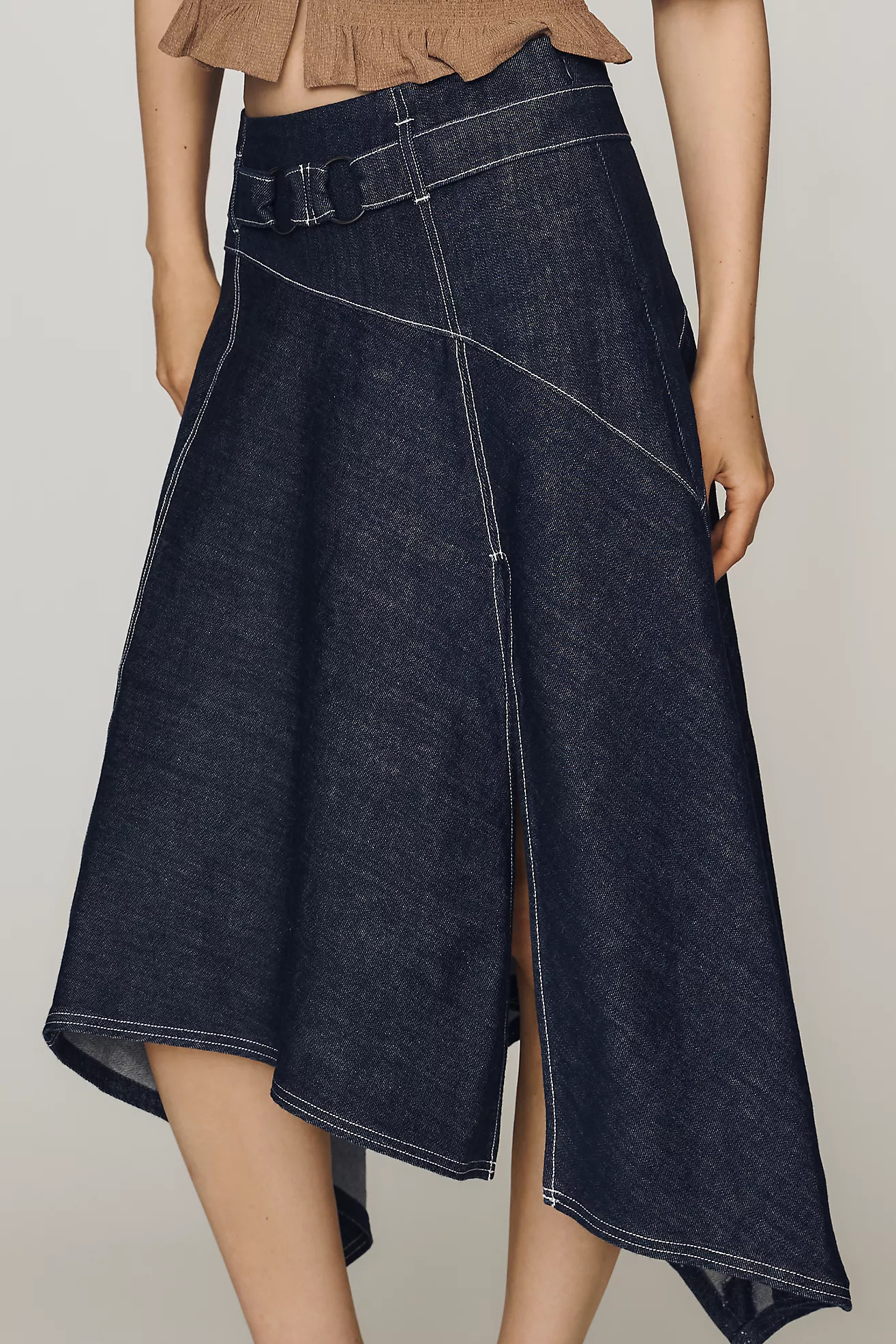 By Anthropologie Asymmetric Denim Skirt | Anthropologie (US)