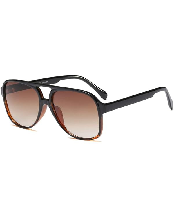 Freckles Mark Vintage Retro 70s Sunglasses for Women Men Classic Large Square Aviator Trendy Glas... | Amazon (US)