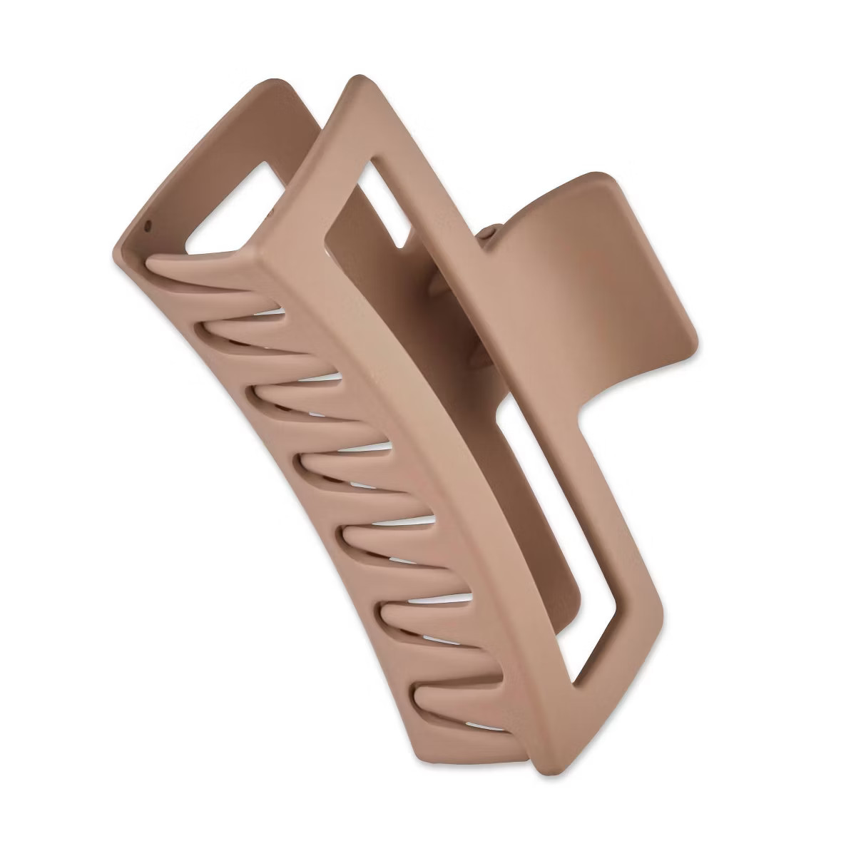 scünci Recycled Large Open Rectangle Claw Clip - Matte Beige - Thick Hair | Target