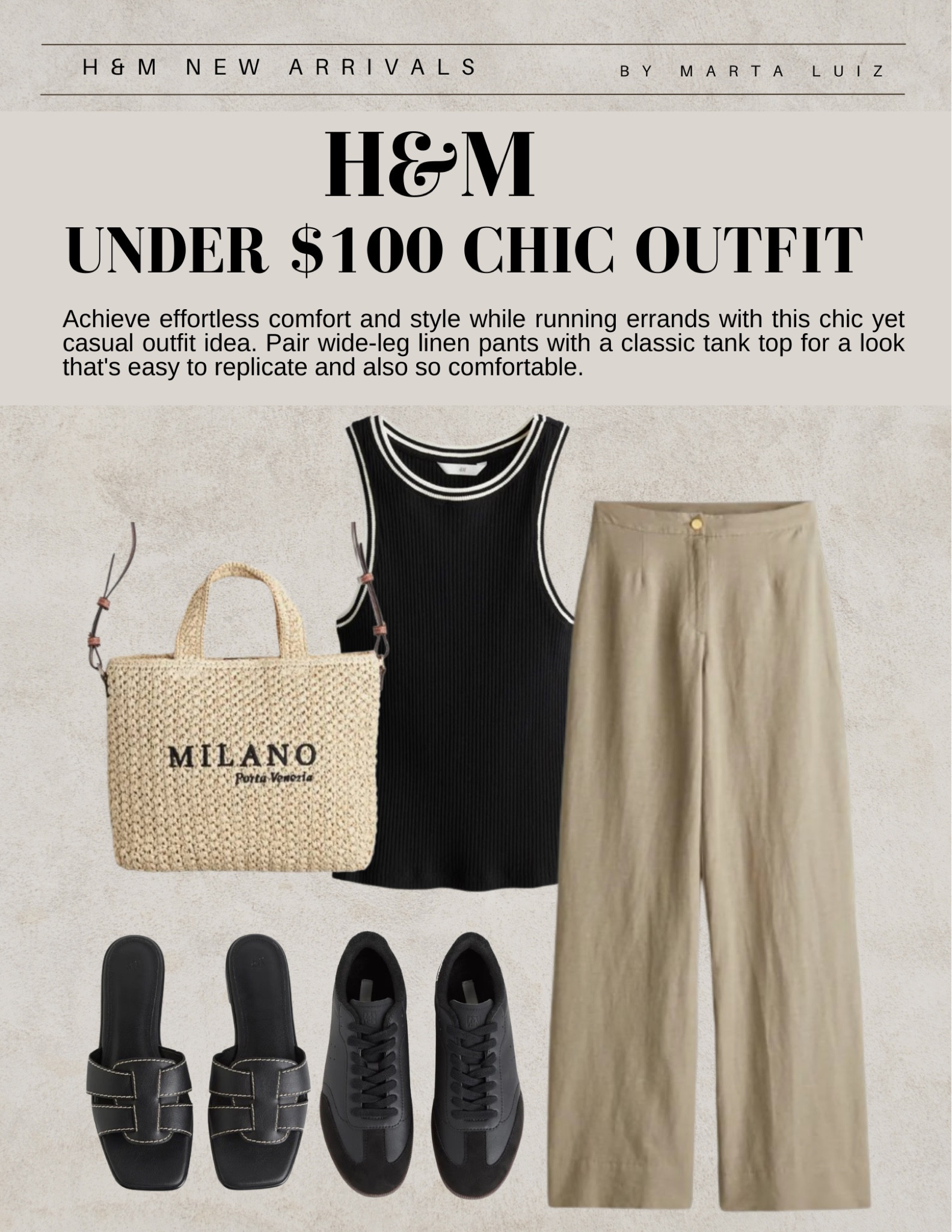 H&M summer casual outfit under $100

Achieve effortless comfort and style while running errands with this chic yet casual outfit idea. Pair wide-leg linen pants with a classic tank top for a look that's easy to replicate and also so comfortable.

#LTKSeasonal #LTKFindsUnder100 #LTKStyleTip