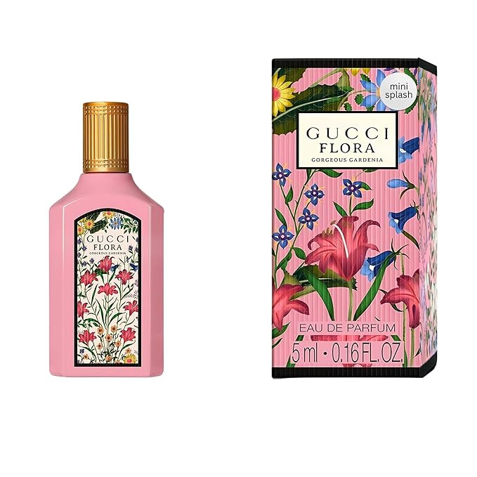 Gucci Flora Gorgeous Gardenia Perfume for Women EDP Mini Splash Top 0.16 Fl Oz | Amazon (US)
