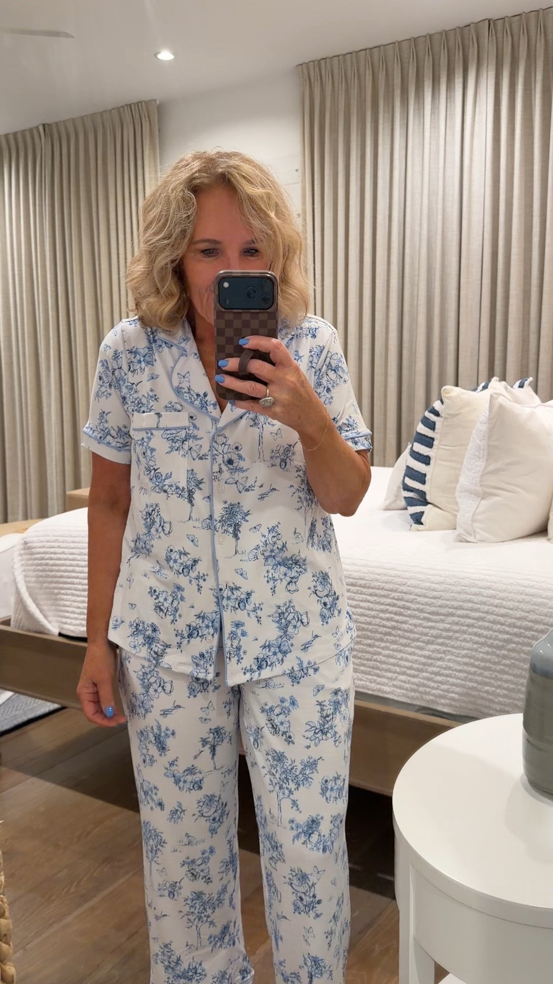 New pjs. Knit and a pretty toile. Size medium 

