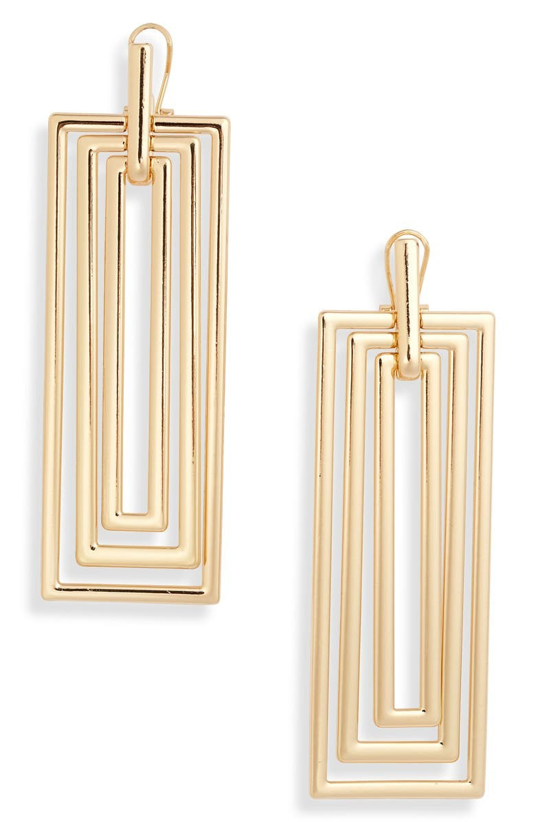 Open Edit Rectangular Statement Earrings | Nordstrom | Nordstrom