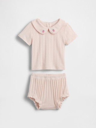 Baby Embroidered Pointelle Outfit Set | Gap (US)