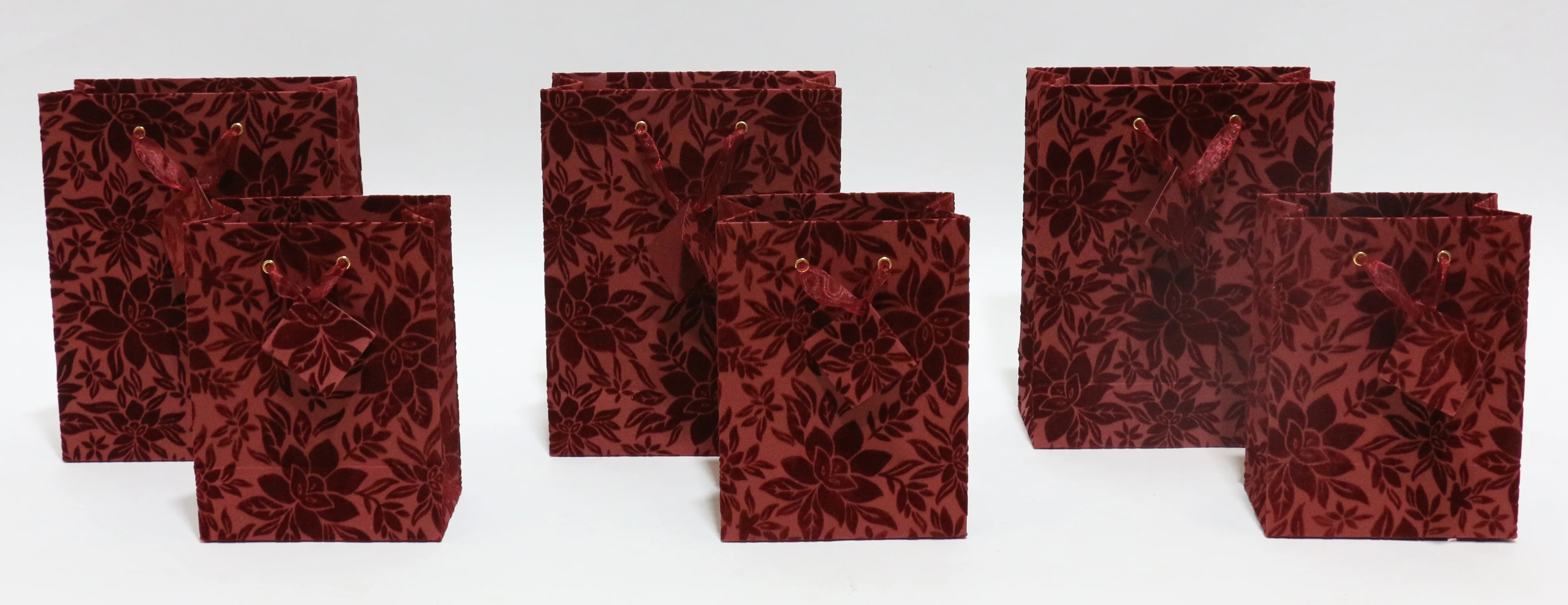 Elegant 3-Pack Burgundy Decorative Gift Bags | Walmart (US)