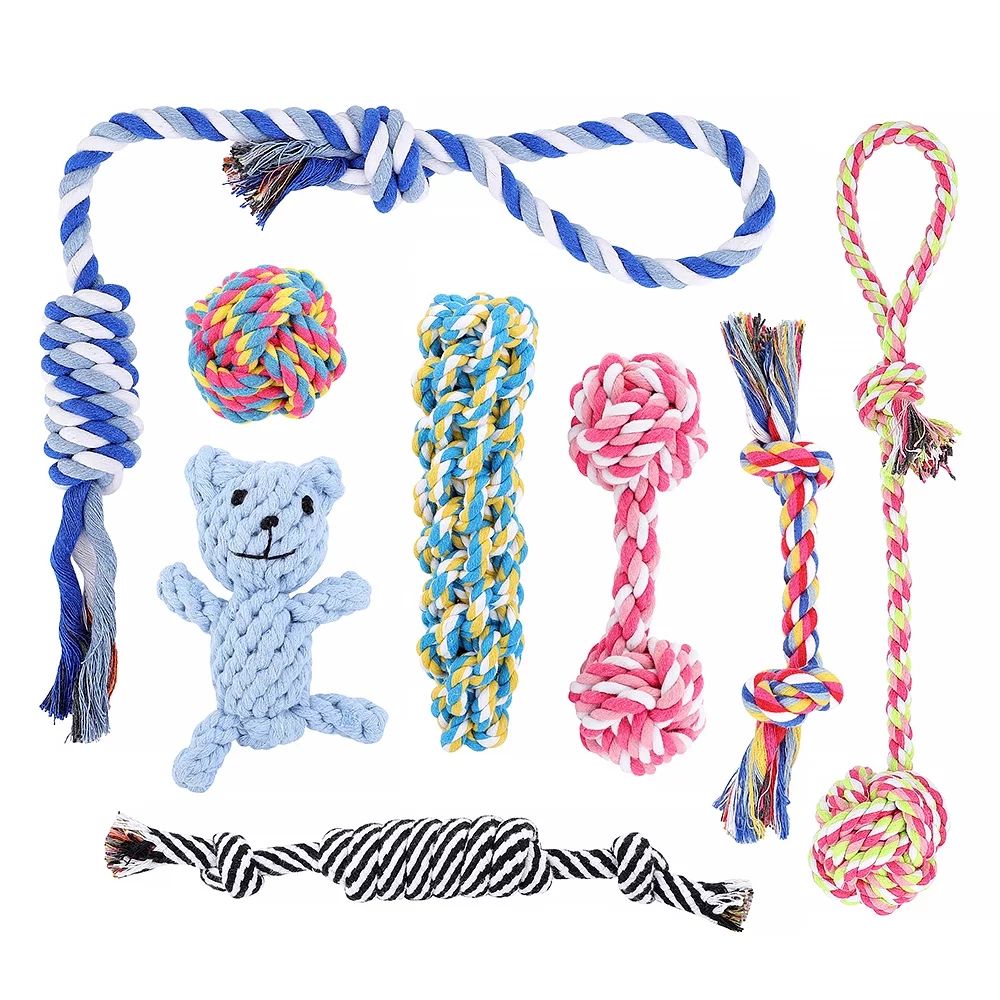 Plutus Pet Dog Chew Toys for Aggressive Chewers, 8 pack Interactive Washable Tough Teething Dog R... | Walmart (US)