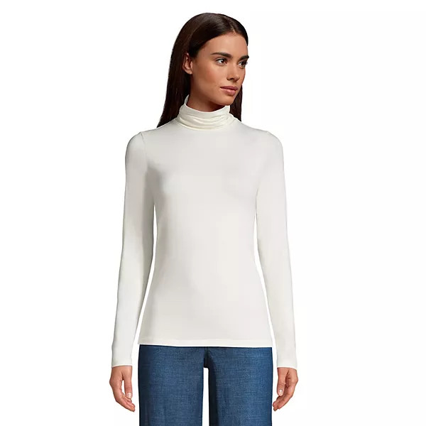 Women's Lands' End Lightweight Fitted Turtleneck | Kohl's