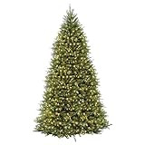 National Tree Company Pre-Lit Artificial Full Christmas Tree, Green, Dunhill Fir, White Lights, I... | Amazon (US)