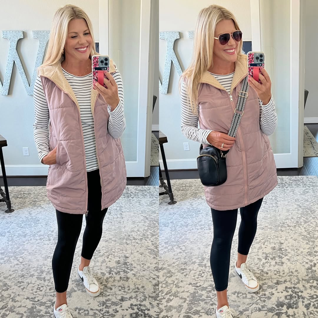 The best reversible vest! 

 #LTKSeasonal #LTKOver40 #LTKStyleTip