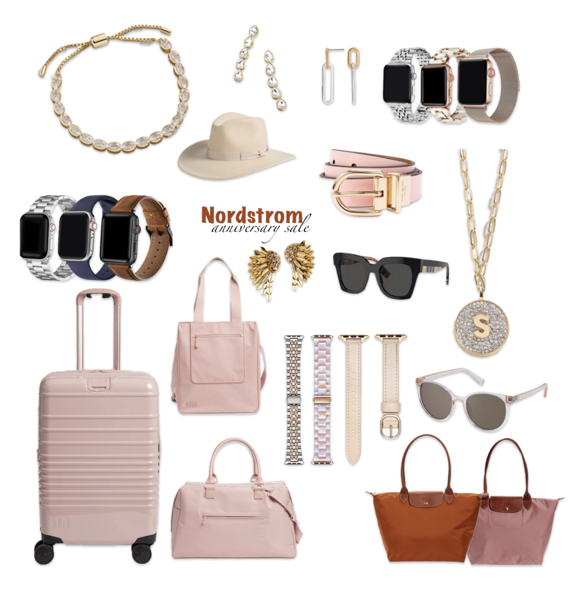 Jewelry
Nordstrom sale accessories 
Luggage
Beis
Sunglasses sale
Watch bands

#LTKxNSale