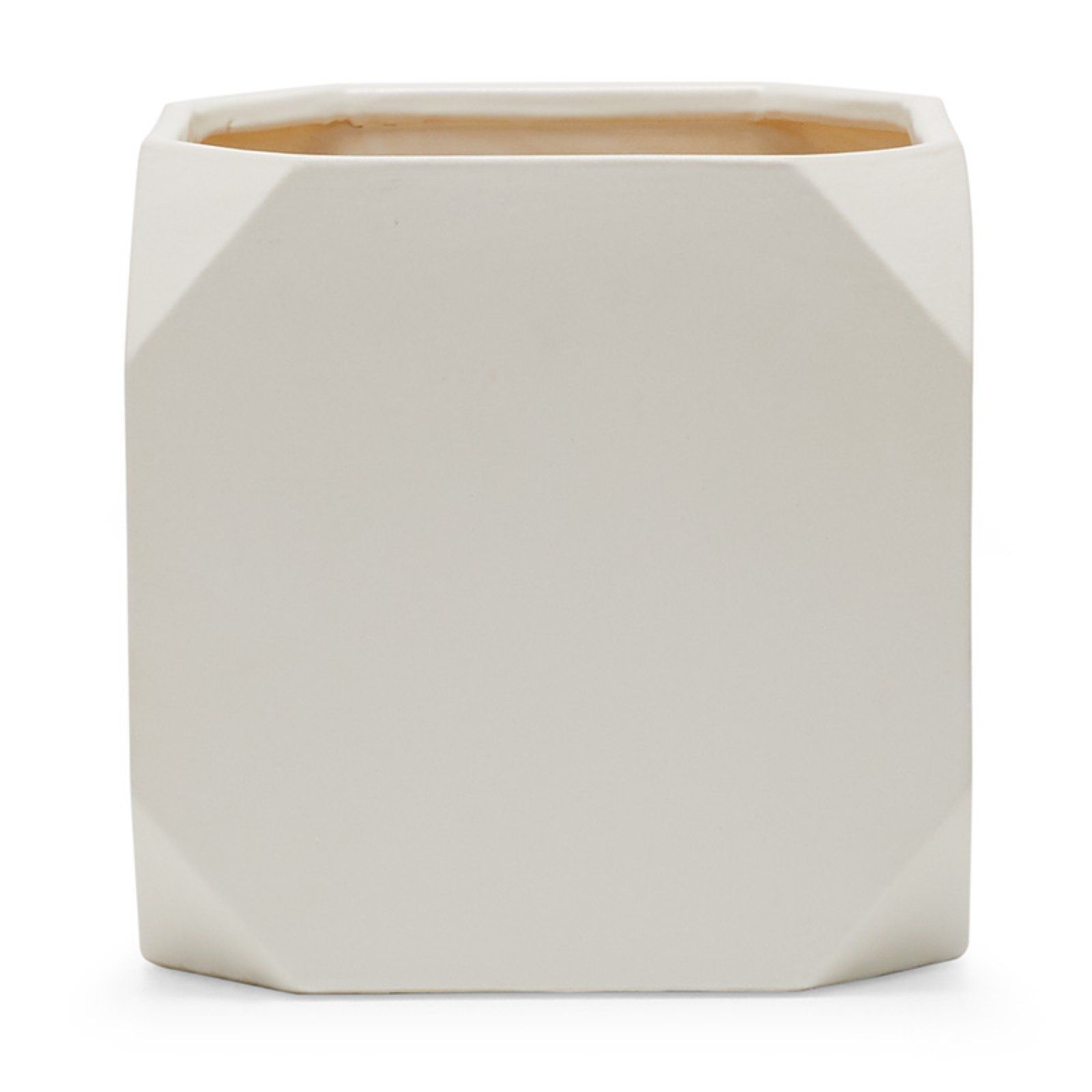 MoDRN Square White Ceramic Planter | Walmart (US)
