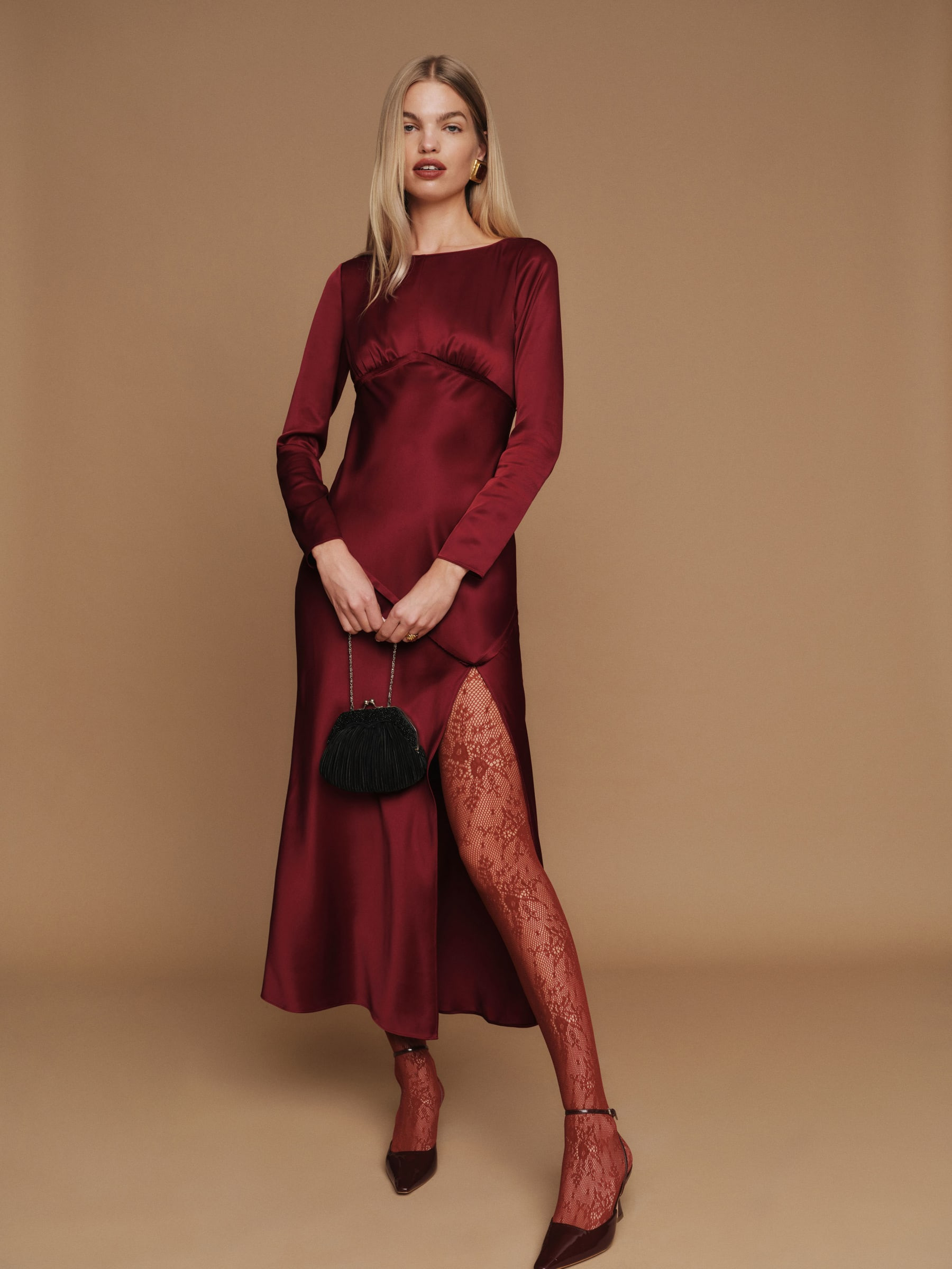 Naila Satin Dress | Reformation (Global)