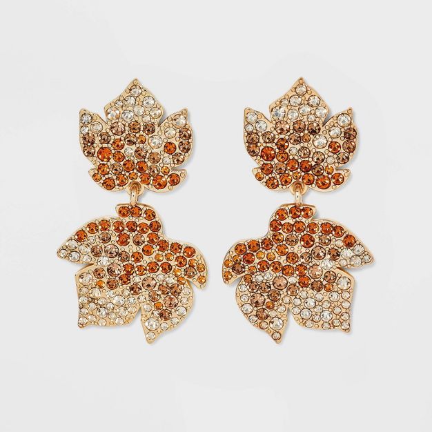 SUGARFIX by BaubleBar 'Be-leaf In Yourself' Earrings - Orange | Target