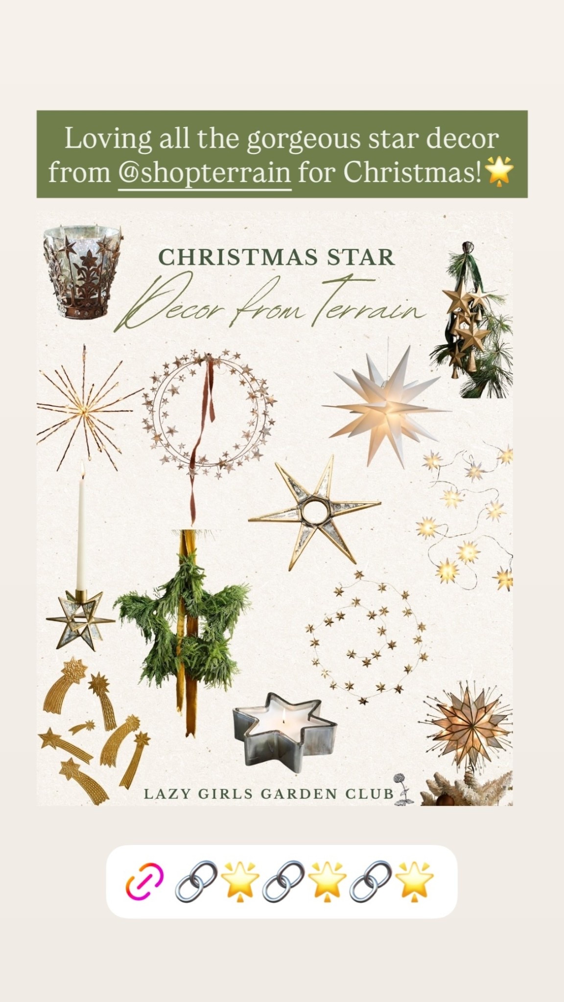 Loving all the gorgeous star decor from @shopterrain for Christmas!🌟

#LTKHoliday #LTKSeasonal #LTKGiftGuide
