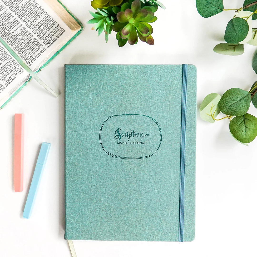 Scripture Mapping Journal Bible Verse Mapping Christian Journal for Bible Study Steel Blue Color ... | Etsy (US)
