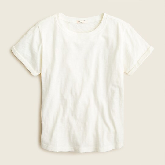 Girls' rolled-cuff garment-dyed T-shirt | J. Crew US