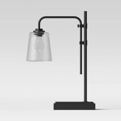 Bubble Glass Desk Lamp Black (Includes LED Light Bulb) - Threshold™ | Target