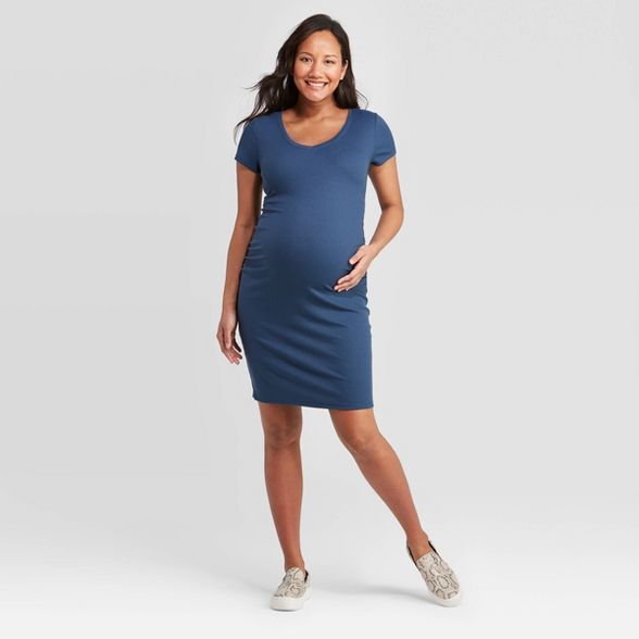 Short Sleeve Rib T-Shirt Maternity Dress - Isabel Maternity by Ingrid & Isabel™ | Target