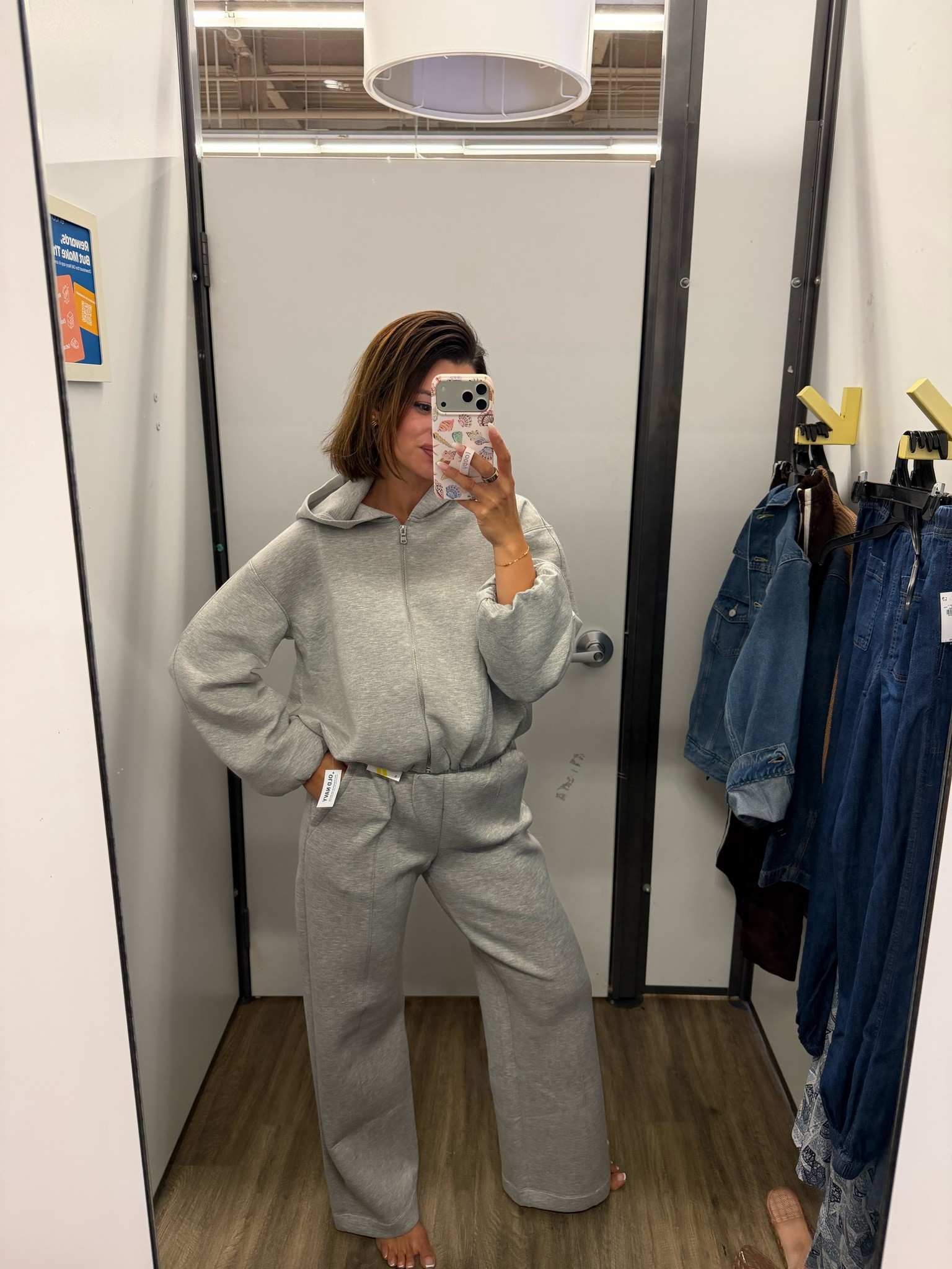 Cozy grey matching sweat set from Old Navy! I love the bubble hem on the jacket. The top and bottoms are so affordable, too!

#LTKootd #LTKSaleAlert #LTKActive