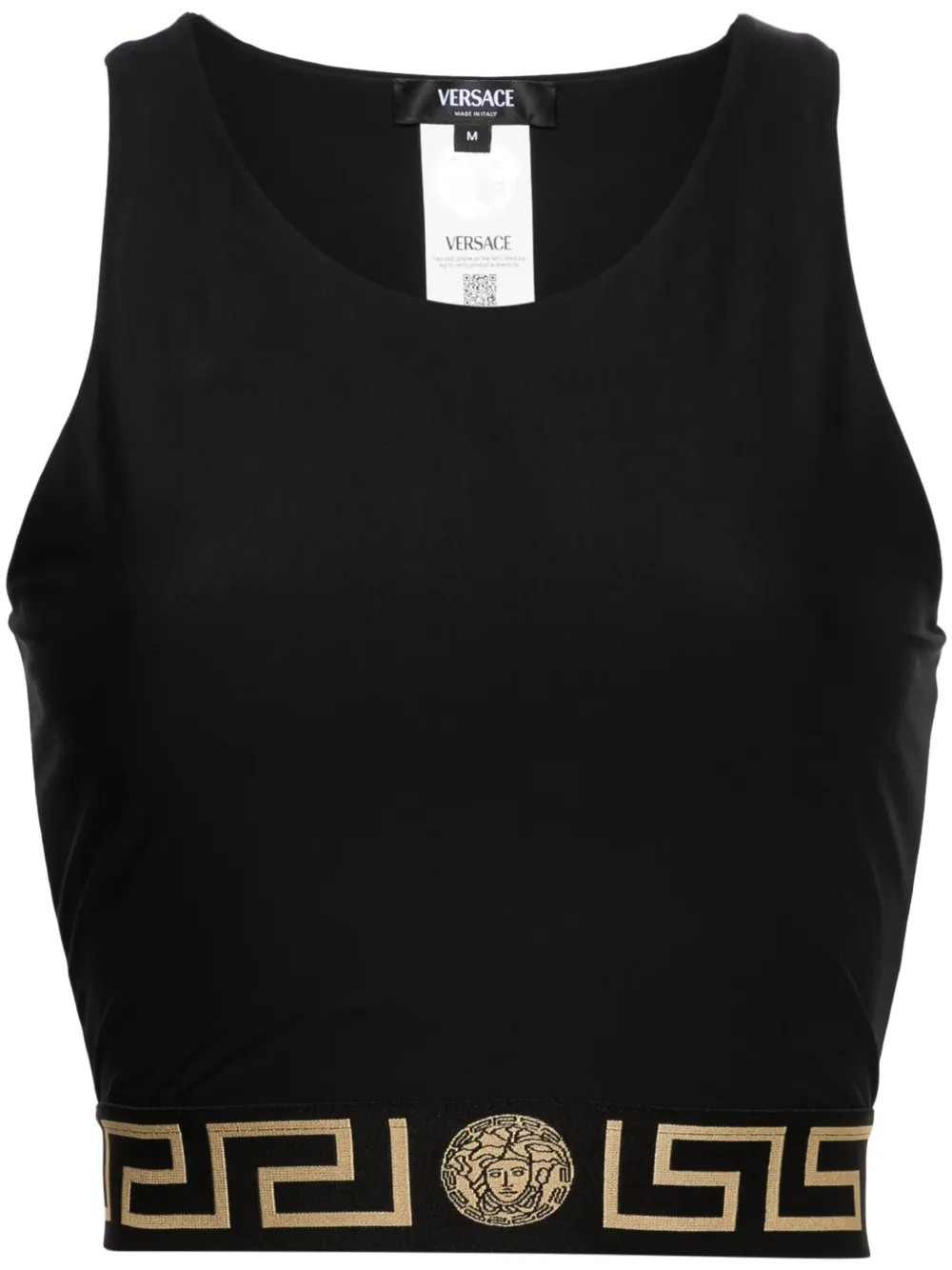 Versace Greca Crop Top - Farfetch | Farfetch Global