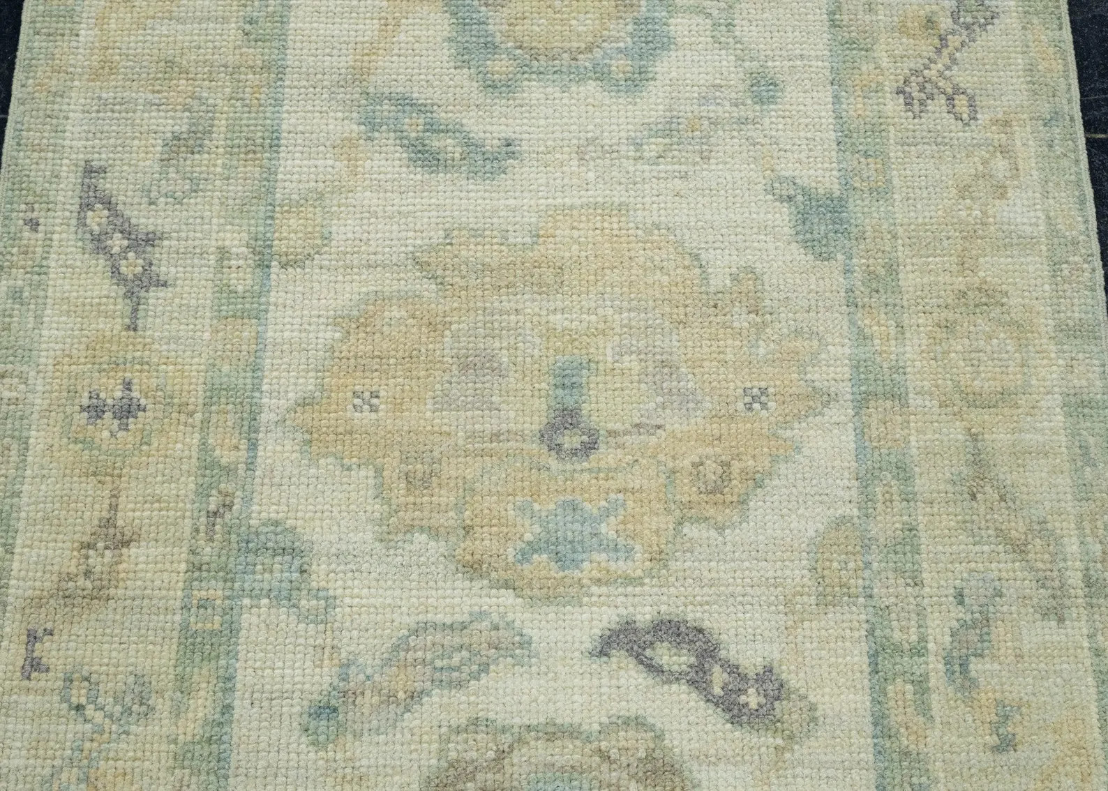 Turkish Oushak Runner – 3x6 Handwoven Rug in Blue & Green Design - Etsy | Etsy (US)