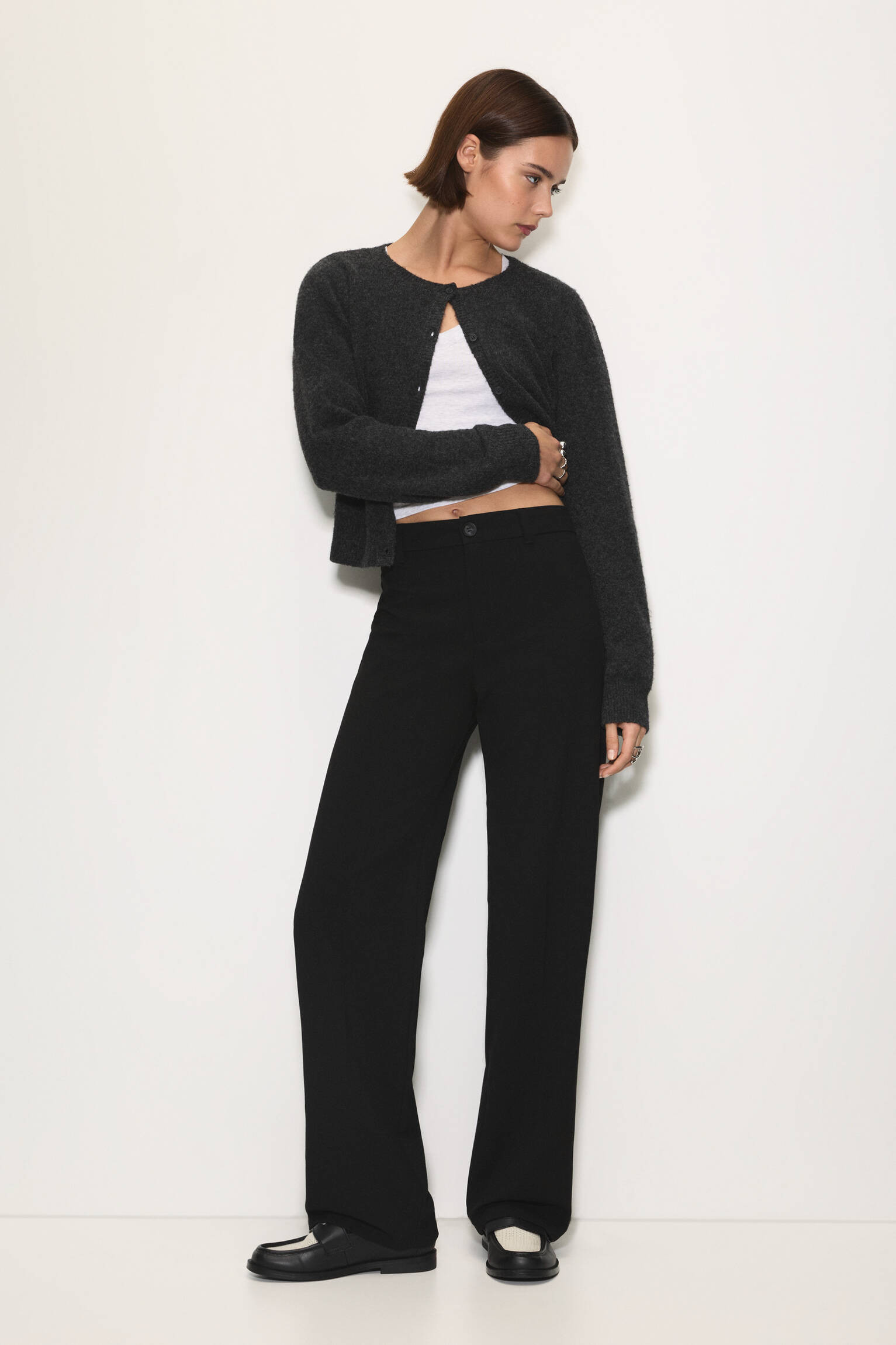 High-waist smart trousers - pull&bear | PULL and BEAR UK