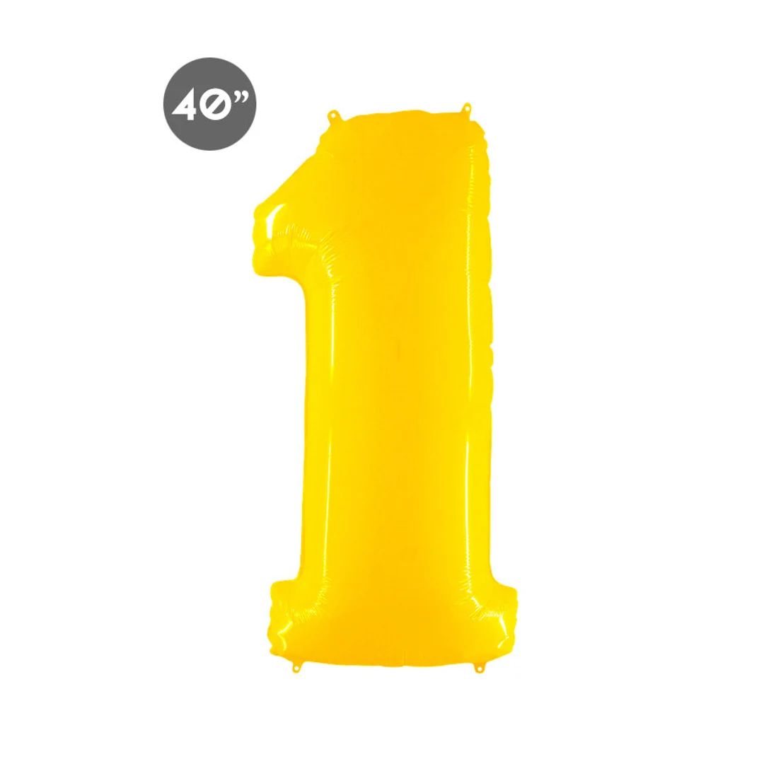 40" Jumbo Yellow Number 1 Balloon, Rubber Duck Bubble Bath First Birthday, Honey Bee Party, Sunsh... | Etsy (US)