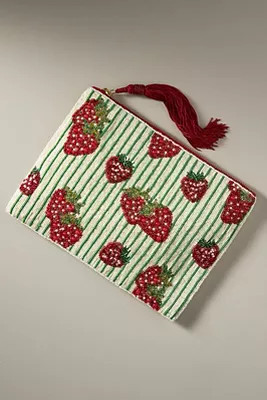 Beaded Flat Pouch: Wild Berry Edition | Anthropologie (US)