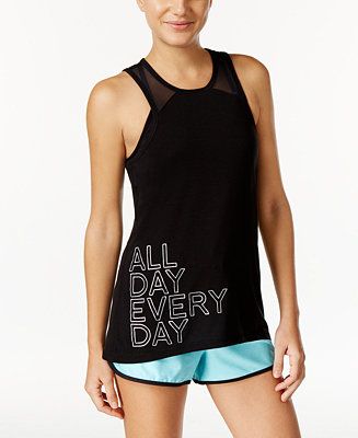 Ideology All Day Graphic Racerback Tank Top, Only at Macy's | Macys (US)