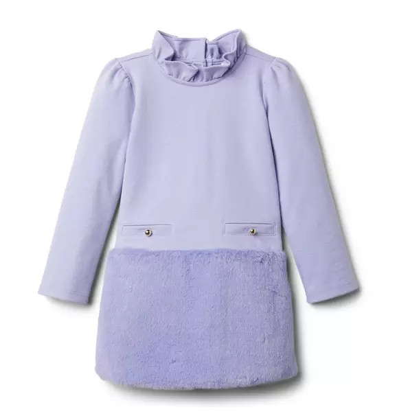 Faux Fur Dropwaist Ponte Dress | Janie and Jack