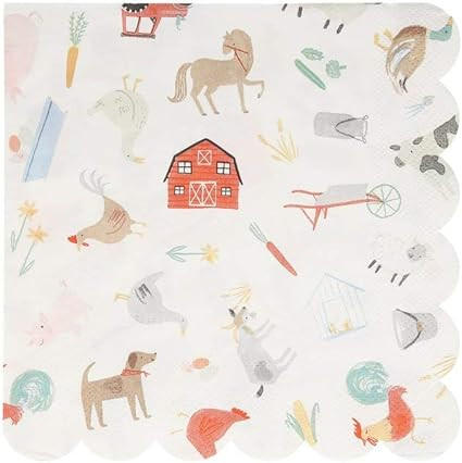 Meri Meri On the Farm Large Napkins | Amazon (US)