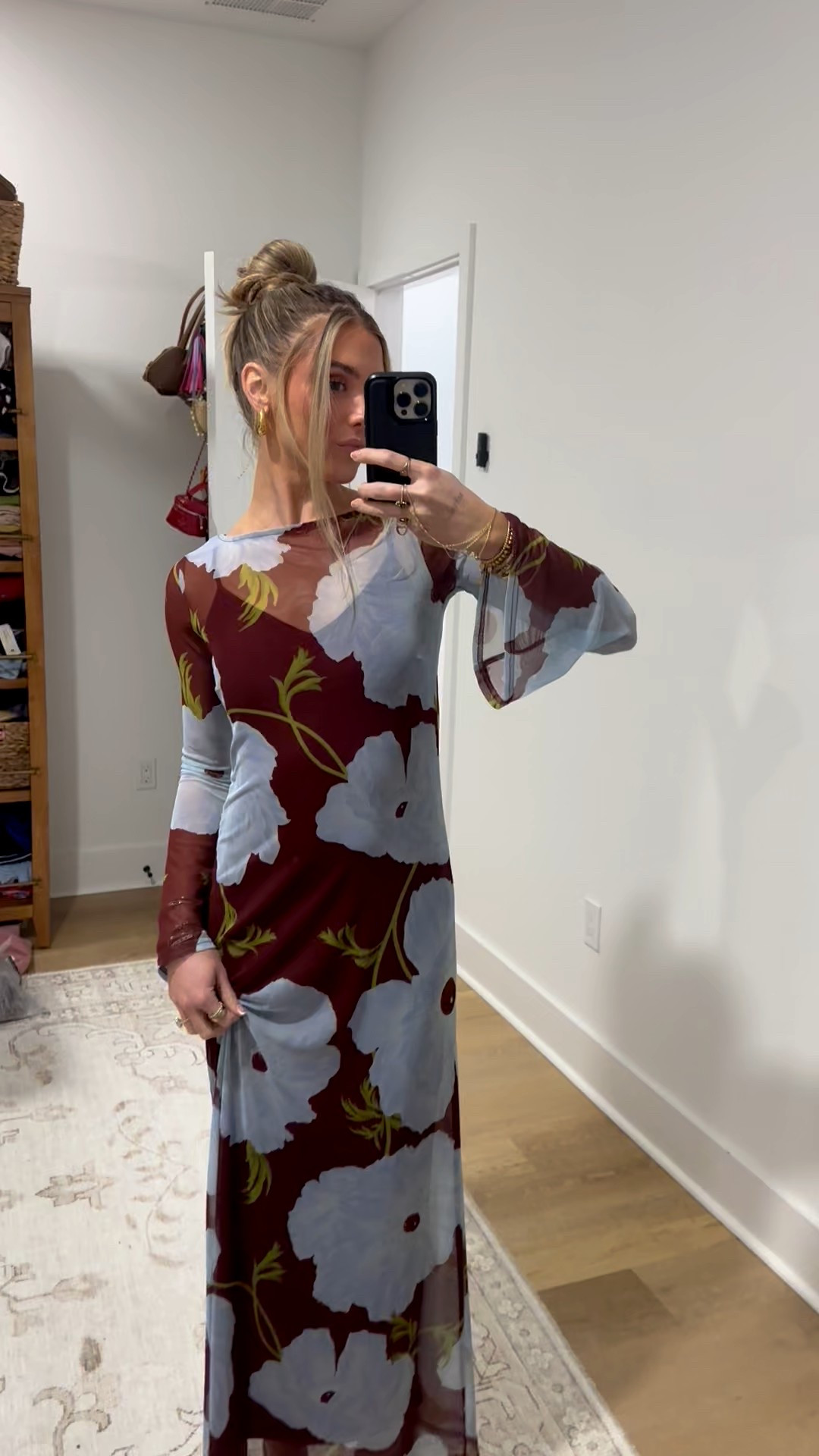 Never Fully Dressed Floral maxi dress size 2. You guys loved our poppy print so much we had to recreate it in a new colourway! The definition of feel good dressing in a burgundy base that works seamlessly with the contrasting bright blue tones of the poppy print, making it the perfect trans-seasonal dress. Add the slip underneath for extra coverage or for more sexy styling wear over underwear or a swimsuit. 

#LTKHoliday #LTKootd #LTKFindsUnder100