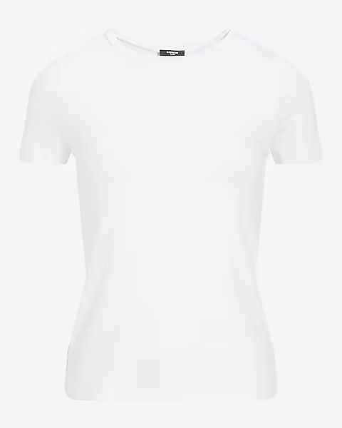 Supersoft Fitted Double Layer Crew Neck Tee | Express