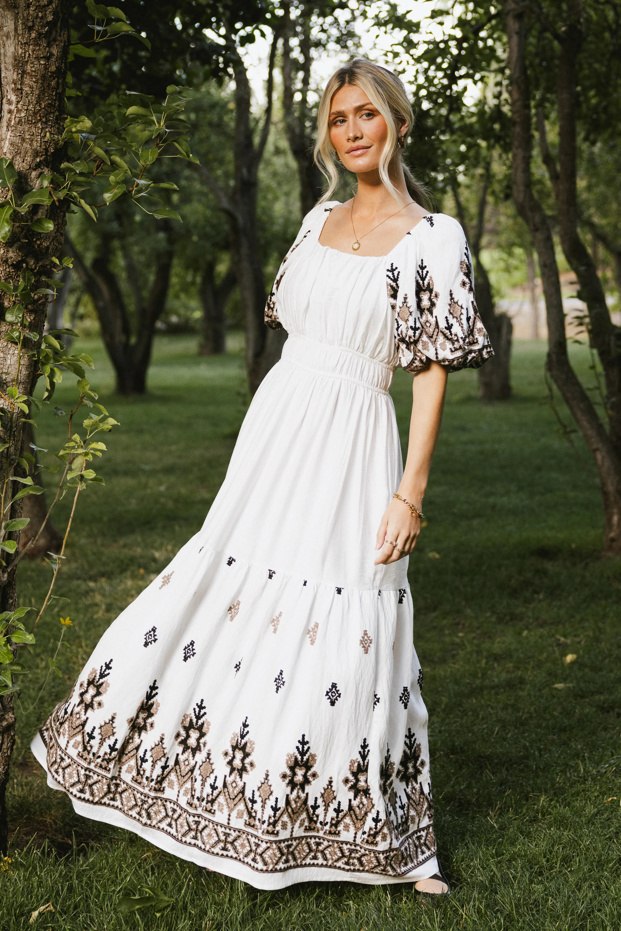 Alder Embroidered Maxi Dress | Böhme US