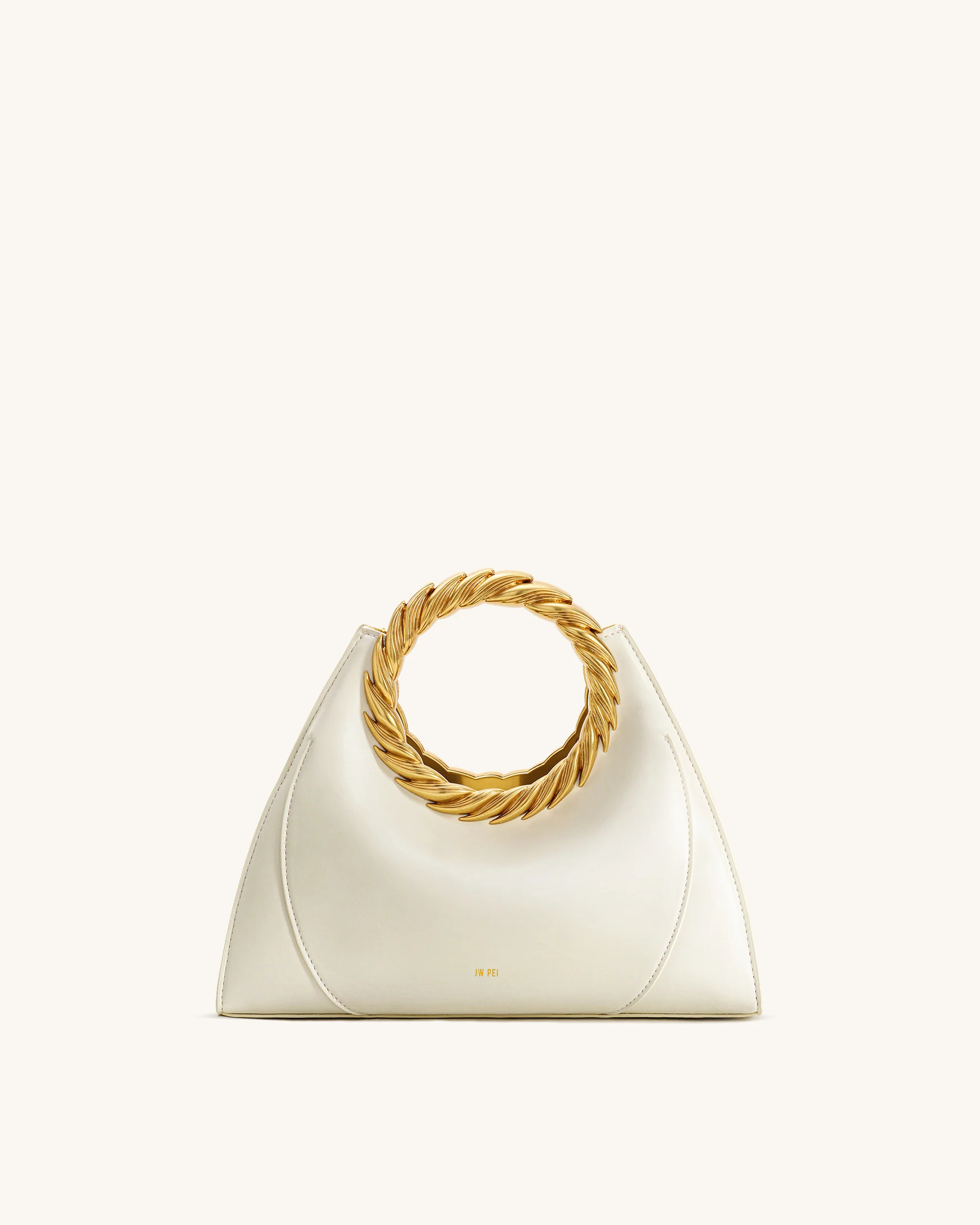 Amiya Leaf Handle Sculpture Bag - White | JW PEI US
