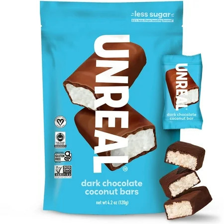 Unreal Dark Chocolate Coconut Bars, 4.2 oz Gluten Free | Walmart (US)