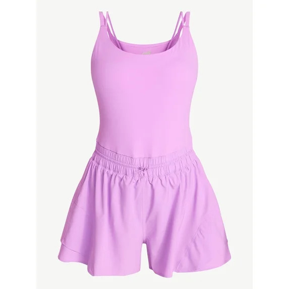 Avia Women's and Women's Plus Cinched Waist Romper, Sizes XS-4X | Walmart (US)