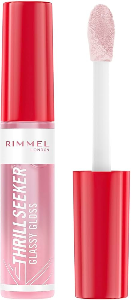 Rimmel Thrillseeker Glassy Gloss 100 Coco Suga, Hydrating Shine, Hyaluronic Acid, Anti-Oxidant Co... | Amazon (UK)