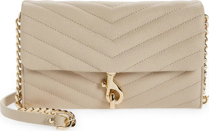 Edie Quilted Leather Wallet on a Chain | Nordstrom