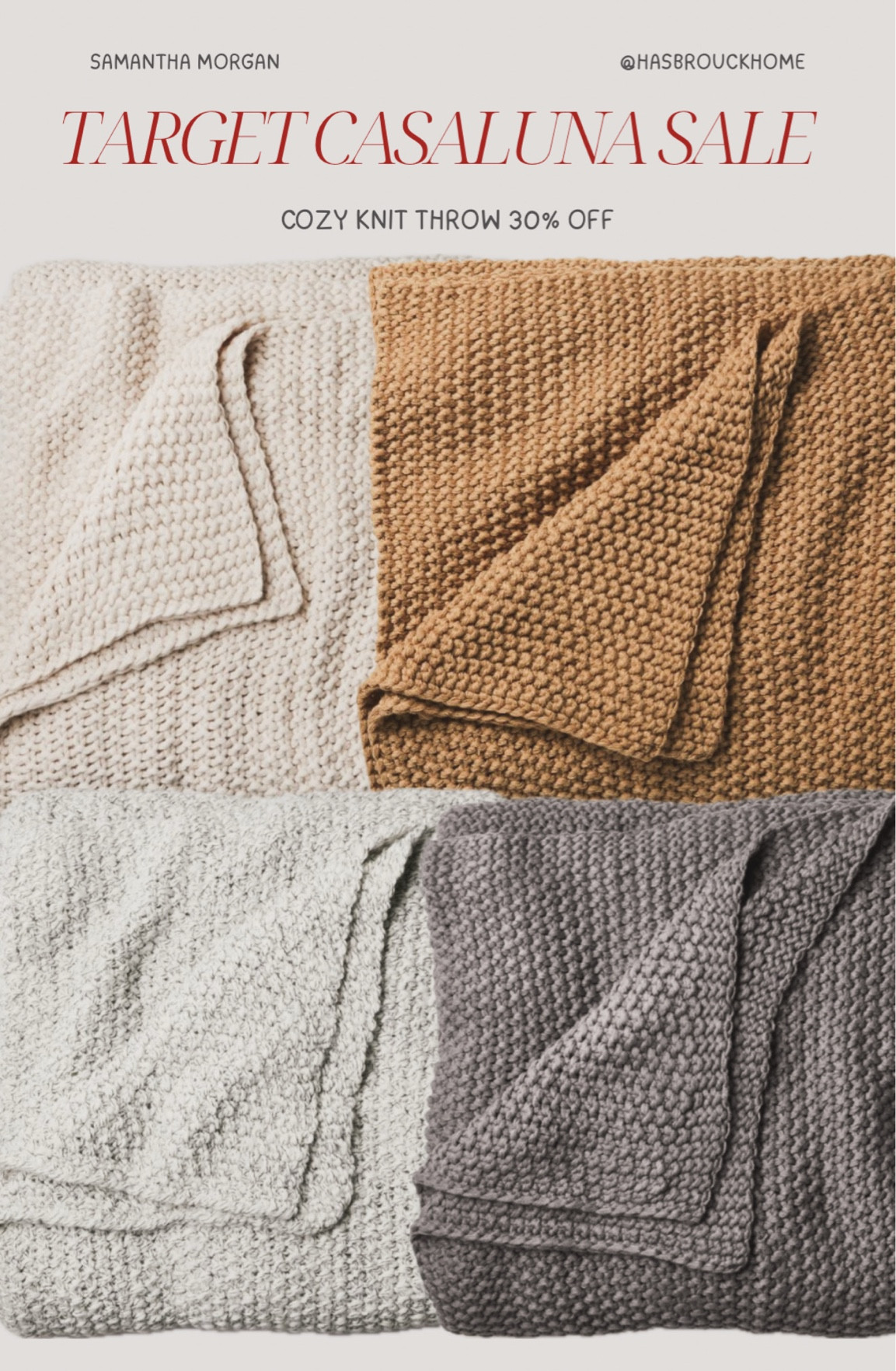 Everyone’s favorite knit throw is 30% off the perfect way to add that texture and layers to your bed 🤎

Plus Casaluna bath is 30% off!
& Casaluna candles are buy one get one 50% off 🎉

#LTKHome #LTKdayinmylife #LTKSaleAlert
