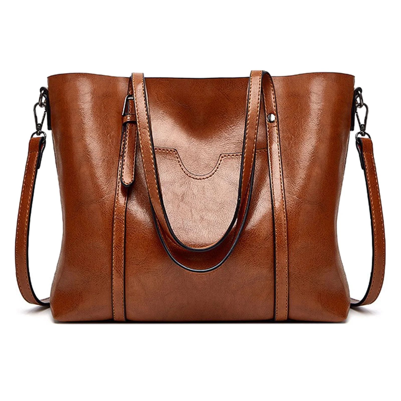 BATE Shoulder Bags Handbags For Women Large Designer Ladies Bag Purse Leather Tote Bag, Brown | Walmart (US)