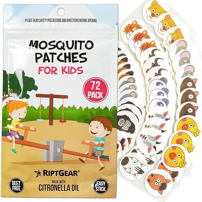 RiptGear Mosquito Outdoor Patches - Mosquito Stickers for Kids and Adults, Natural Mosquito, Citr... | Amazon (US)
