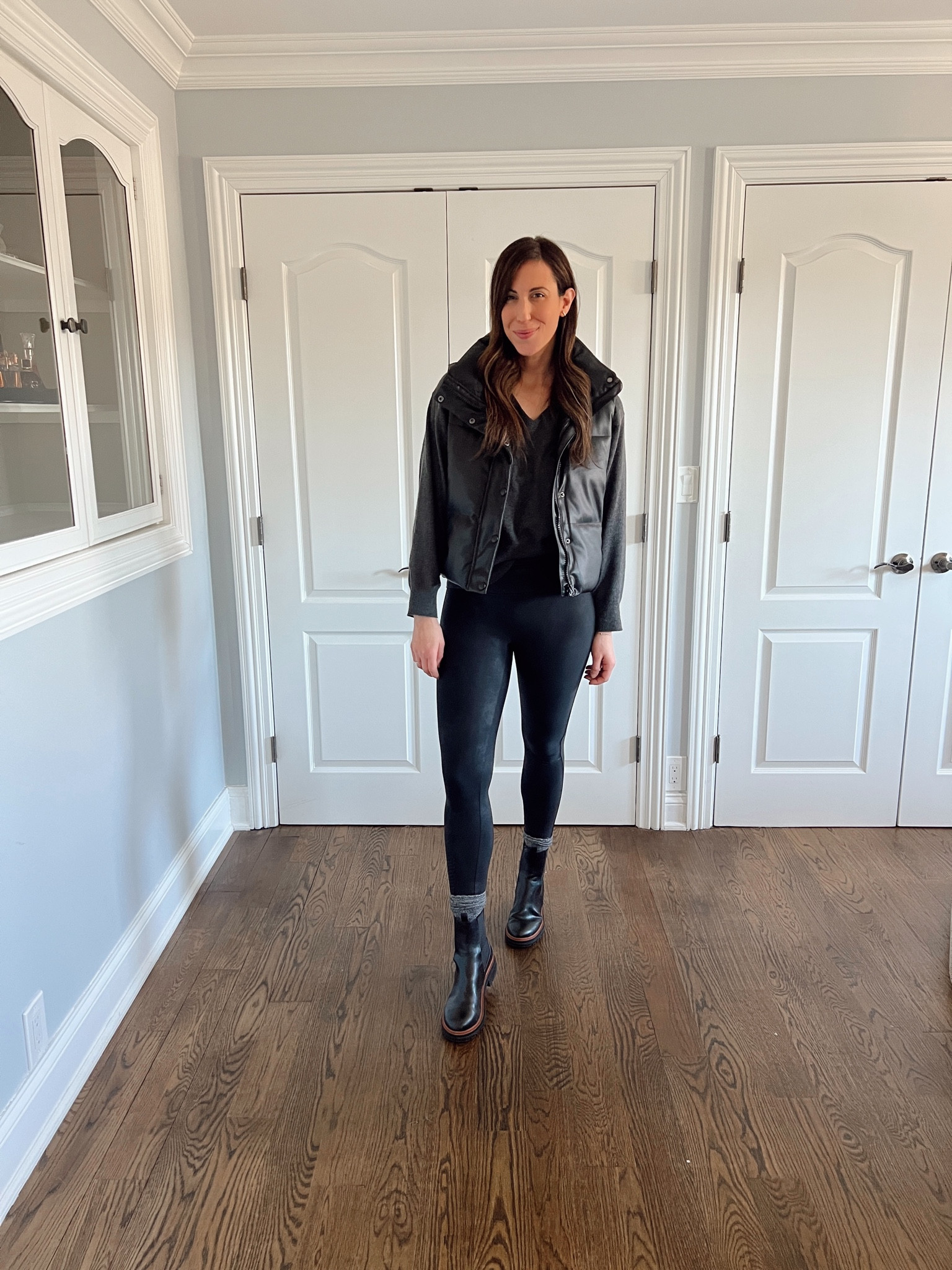 Mom fit 


Spanx, Chelsea boots, faux leather vest 

#LTKSeasonal #LTKunder50 #LTKstyletip