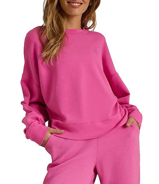 RHONE DREAMGLOW™ Crew Neck Long Sleeve Pullover | Dillard's | Dillard's