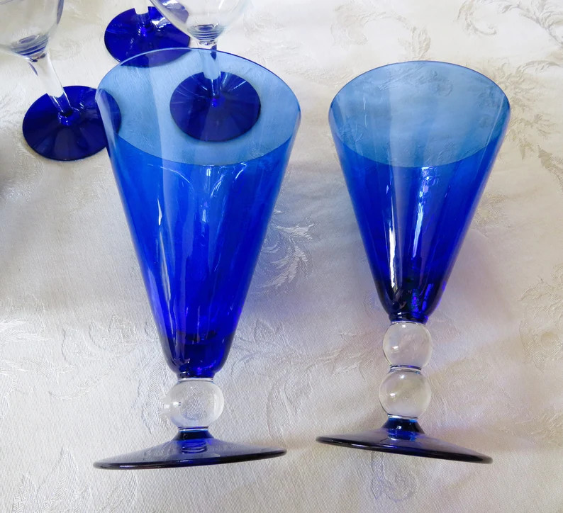 TWO 2 BRYCE COBALT Blue Iced Teas 12 Oz. - Etsy | Etsy (US)