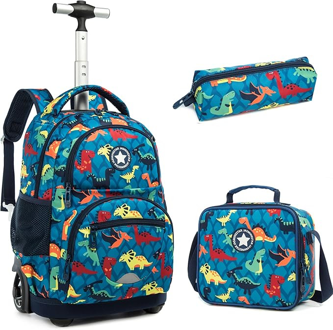 MOHCO Rolling Backpack 16 inch Kids Wheeled School Backpack Set for Boys and Girls | Amazon (US)