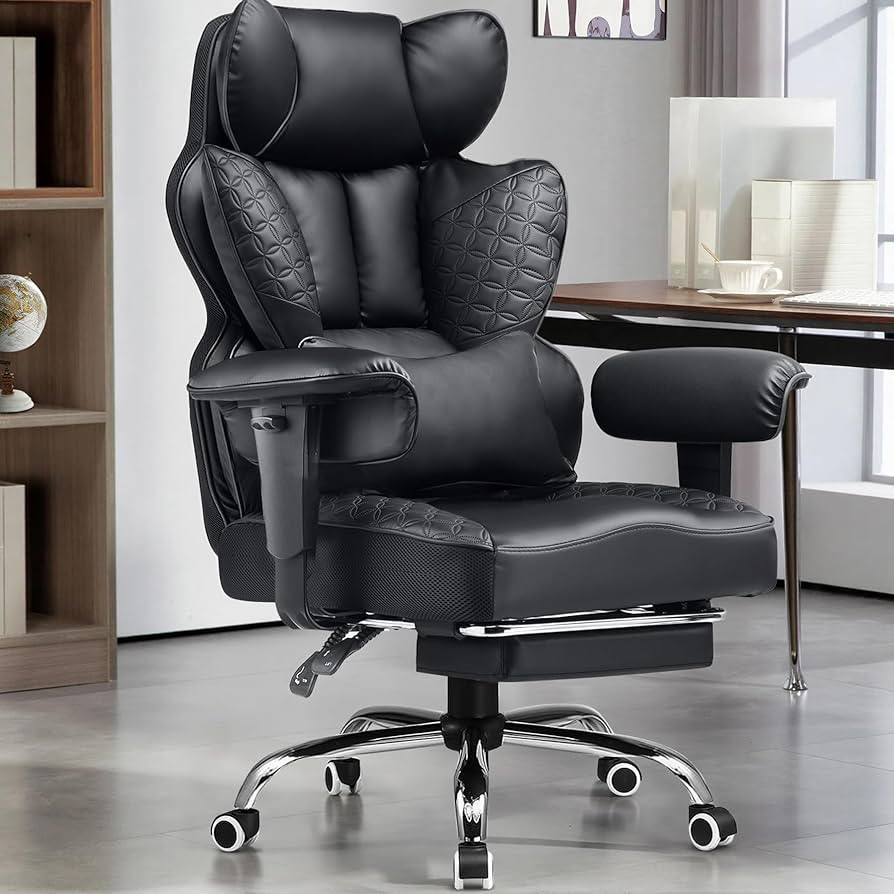 GTPLAYER Big and Tall Gaming Chair 400lbs Heavy Duty Office Chair with Foot Rest & Ergonomic Pock... | Amazon (US)