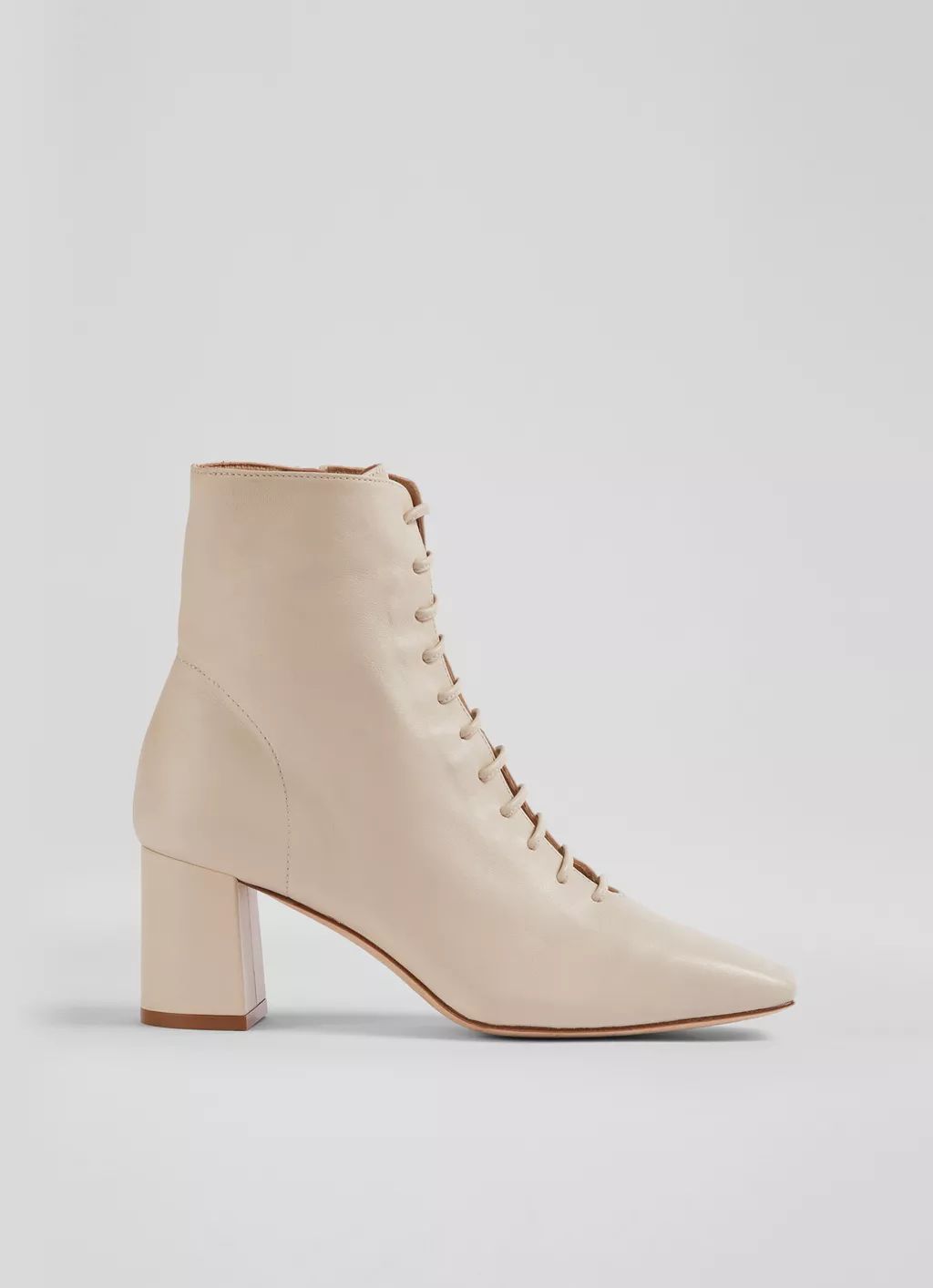 Arabella Cream Leather Lace-Up Ankle Boots | Shoes | L.K.Bennett | L.K. Bennett (UK)